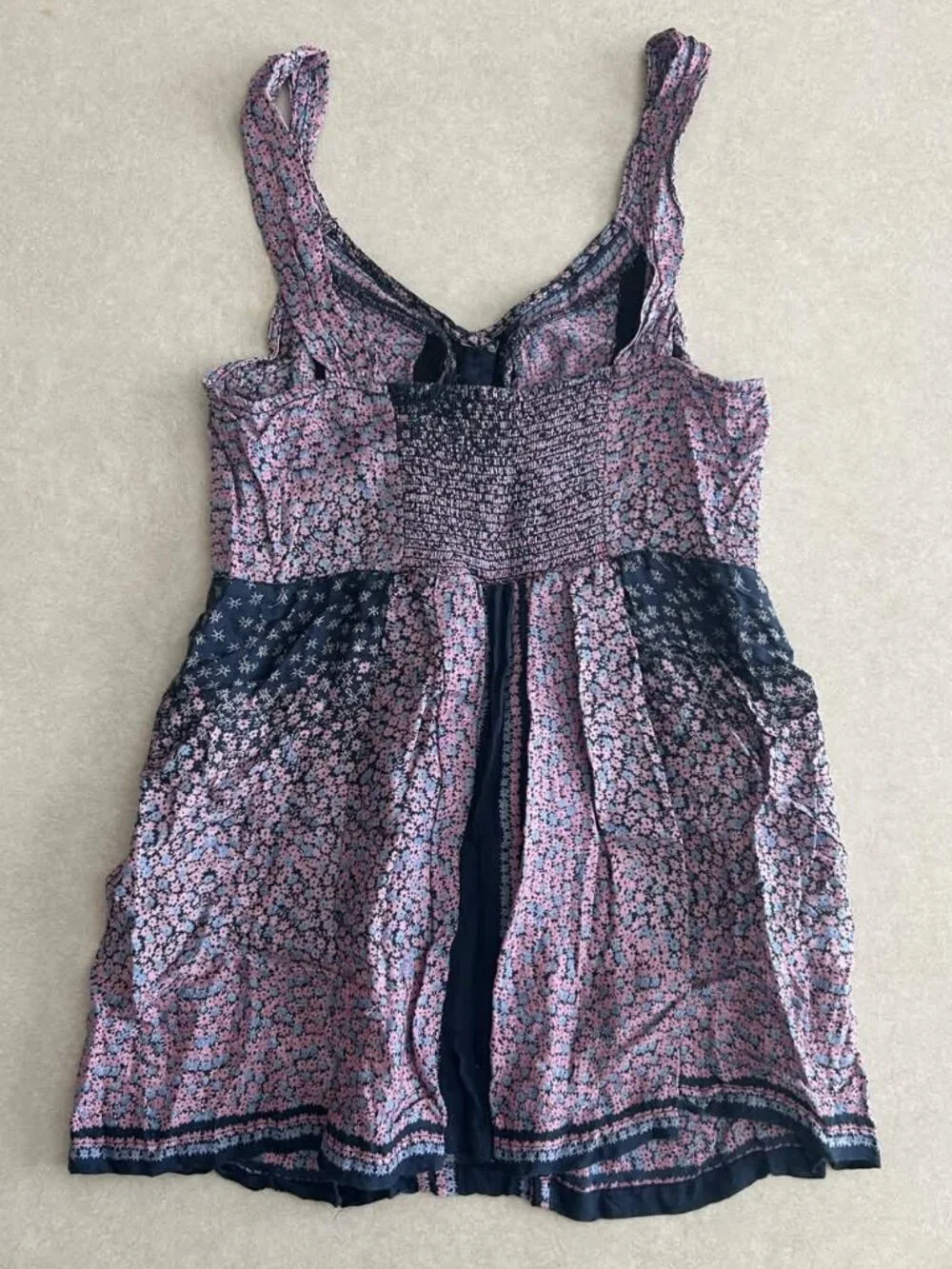 Free People Floral Babydoll Tank ASO Alex Russo